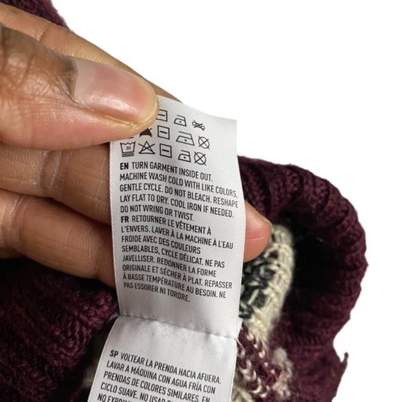 American Eagle Aztec Tribal Crewneck Soft Knit Wool Sweater - Picture 7 of 8